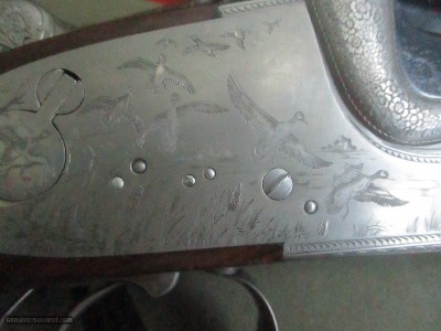 Adamy Gerbruder Jagdwaffen, Chancellor - highest grade to Custom Outfitters 1968,20ga hidden detatchable sidelock, full coverage Bolino gamescenes - Image 22 of 24