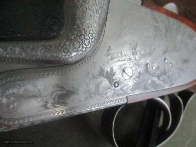 Adamy Gerbruder Jagdwaffen, Chancellor - highest grade to Custom Outfitters 1968,20ga hidden detatchable sidelock, full coverage Bolino gamescenes - Image 24 of 24