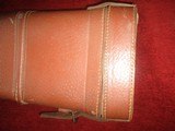 Gun Cases leather Mutton Single motor case natural leather with brown calor, leather insides so need sock for proper inner protection - 2 of 4