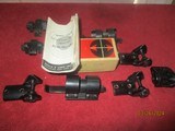 B & L Scope mts, Older Sporting / Hunting Plunger Type mts, & 1 set mts. with pop-up peep - 2 of 2