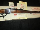 Ruger #-1 RSI International Carbine, 243 full stock w/swivel stud, quater rib s#133-13456 mid 80's extra grade transition walnut as was in 60's & 70's - 2 of 12