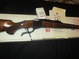 Ruger #-1 RSI International Carbine, 243 full stock w/swivel stud, quater rib s#133-13456 mid 80's extra grade transition walnut as was in 60's & 70's - 3 of 12