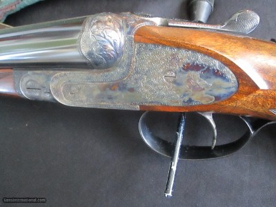 Francotte Eagle Grade 12gasidelplate with most exotic engraving & gold Eagle inlay - Image 6 of 23