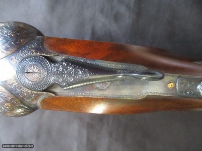 Francotte Eagle Grade 12gasidelplate with most exotic engraving & gold Eagle inlay - Image 16 of 23