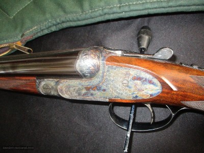 Francotte Eagle Grade 12gasidelplate with most exotic engraving & gold Eagle inlay - Image 5 of 23
