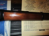 Winchester 94AE, Saddle Ring Carbine, 44 mag. (1 yr. only 1987) in Deluxe exotic American walnut & carbine angle eject,
factory drilled & tapped - 9 of 18