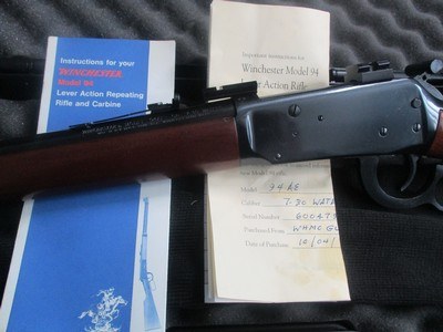 Winchester 94AE Carbine 7-30WATERS1989 Angle Eject, factory drilled & tappedfortop mounting - Image 9 of 15