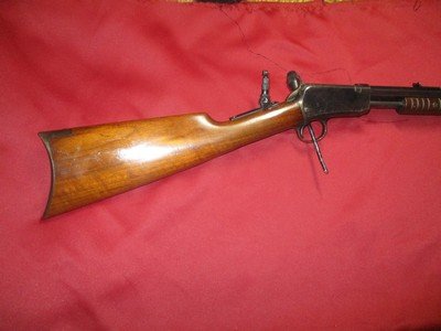 Winchester 1890 Takedown, 22long, 392xxx (1907) pop up rear correct tang peep.