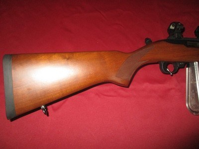 Ruger 10/22 Sporter Deluxe, Checkered Walnut 22lr, 7rd. also very rare early 50rd. teardrop drum mag. - Image 2 of 6