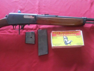 Winchester 1907(444xx) Carbine 351 Win. semi-auto5rd. also 10rd. factory magazines, 1 Box factory ammo - Image 1 of 11