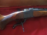 Ruger #1B 22/250 plain barrel, quater rib with intregral scope bases, Ruger high30mm rungs 130 min 70's prefix - Image 3 of 11