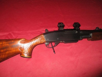 Remington 760 Gamemaster 30-06, elegantbasketweave checked XX Eastern American walnut stock & forearm, early 1950's - Image 1 of 13