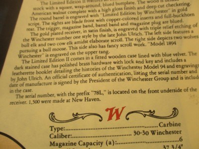 Winchester 94 Limited Edition 11 30-30 Saddle Ring Carbine full coverage leaf engraving by WCS engraver John Ulrich 1978 - Image 19 of 19