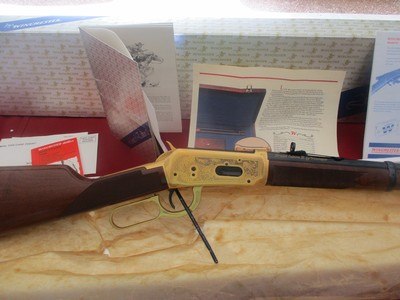 Winchester 94 Limited Edition 11 30-30 Saddle Ring Carbine full coverage leaf engraving by WCS engraver John Ulrich 1978 - Image 1 of 19