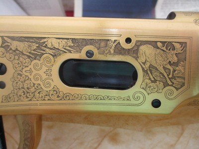 Winchester 94 Limited Edition 11 30-30 Saddle Ring Carbine full coverage leaf engraving by WCS engraver John Ulrich 1978 - Image 4 of 19