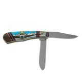 Double-bladed jackknife, handmade by Navajo artist David Yellowhorse.
- 5 of 7