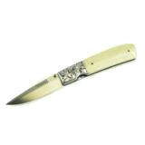  Walrus ivory handled knife, custom made by Frank Centofante - 1 of 3