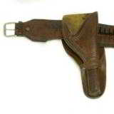 Lawrence marked gun belt with matching but not marked 6" holster. - 1 of 2