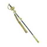 Fancy fraternal sword with original scabbard and leather belt holder Coeurdalene - 7 of 9