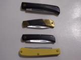 Lot of 4 folding blade knives.
Case P10051L, Case Sodbuster 2138, Case 183, and Case Sodbuster 2137 - 1 of 5