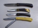 Lot of 4 folding blade knives.
Case P10051L, Case Sodbuster 2138, Case 183, and Case Sodbuster 2137 - 2 of 5