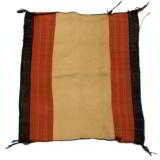 Hopi Child’s Manta woven of cotton with black and red embroidered wool bands - 1 of 1
