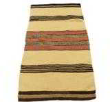 Double saddle Navajo rug banded with twill - 1 of 1