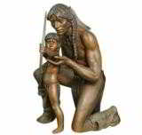 A father's aim - monument Lincoln Fox Studio bronze 54" x 35" x 40" - 1 of 2