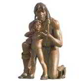 A father's aim - monument Lincoln Fox Studio bronze 54" x 35" x 40" - 2 of 2