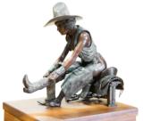 Boots N' Saddle Limited edition by J.L. Snodgrass with revolving stand. No. 2/50 - 1 of 4