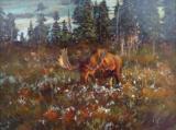 "Moose in the Meadow" by ron bailey - 2 of 2