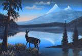 "Deer at Mountain Lake Sunrise" by edward two bulls, oglala sioux
- 2 of 2