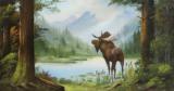 "Moose at the Lake"
signed W. Page - 1 of 3