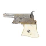 Lady's Engraved Remington Rim-Fire Garter Gun; .22 cal Derringer with Dagger and Watch - 2 of 7