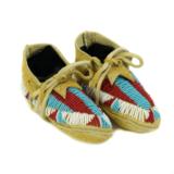 Sioux Baby Moccasins with Buffalo Hoof Design - 1 of 2