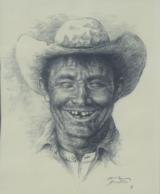 "Cowboy Smile" by William (Bill) Hampton - 1 of 2