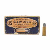 Vintage box of US S.&W. long 32 cartridges - 2 of 7