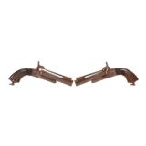 Matched Pair. Double Barrel Pin Fire Pistols with Folding Knives or Bayonets - 2 of 8