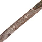 Turkish Yataghan sword cutlass with etched blade - 7 of 11