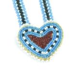 Ojibwa Beaded Heart Pendant - 2 of 3