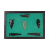 Collection of 6 Obsidian Points - 1 of 1