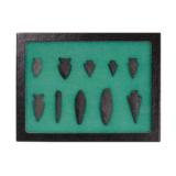 Prehistoric Columbia River Points Collection of 10 Basalt - 1 of 1