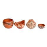 Four Southwest Redware Pottery - 1 of 3