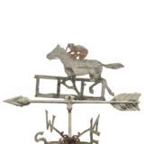 Jockey on Race Horse Weathervane - 1 of 4