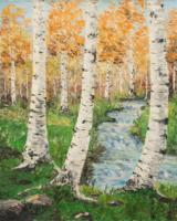 Birches Oil Painting - 1 of 2