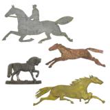 Collection of 4 Antique Metal Horse Cutouts - 1 of 5