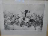 "Close Work" Etching by Percival Rossau - 2 of 4