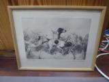 "Close Work" Etching by Percival Rossau - 1 of 4