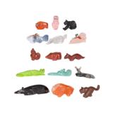 Zuni Fetish Collection of 14 Bear Bison Armadillo Carved Stone - 1 of 1