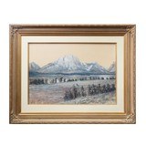 Mt. Moran Watercolor by Edgar S. Paxson - 2 of 5